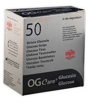 STRISCE MISURAZIONE GLICEMIA OGCARE 50 PEZZI - Farmacia Rossi2 - Farmacia Rossi 