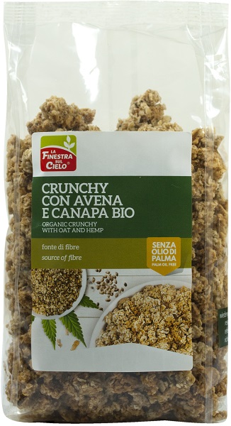 FSC CRUNCHY CON AVENA E CANAPA BIO AD ALTO CONTENUTO DI FIBRA CON OLIO DI GIRASOLE E SENZA OLIO DI PALMA 375 G - Farmacia Rossi2 - Farmacia Rossi 