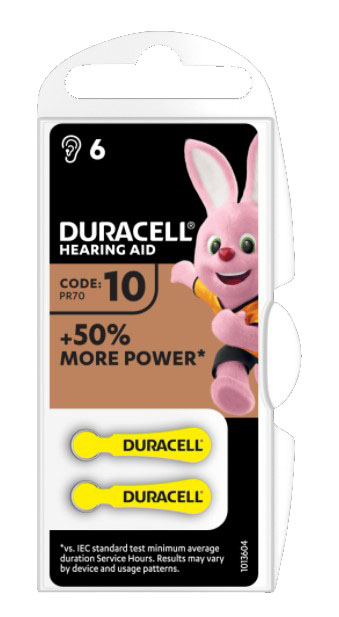 DURACELL ACTIVAIR HEARING AID EASY TAB 10 GIALLO BATTERIA PER APPARECCHIO ACUSTICO 6 PEZZI - Farmacia Rossi2 - Farmacia Rossi 