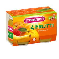 PLASMON OMOGENEIZZATO 4 FRUTTI 2 X 104 G - Farmacia Rossi2 - Farmacia Rossi 