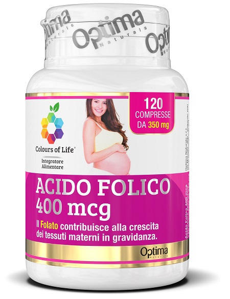 COLOURS OF LIFE ACIDO FOLICO 400 MCG 120 COMPRESSE 350 MG - Farmacia Rossi2 - Farmacia Rossi 