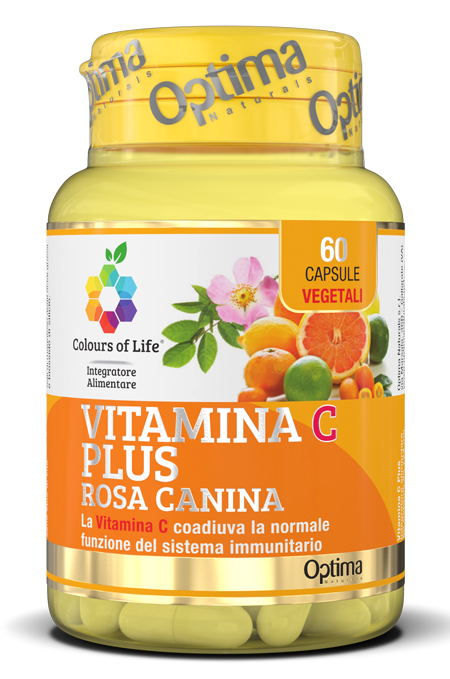 COLOURS OF LIFE VITAMINA C PLUS ROSA CANINA 60 CAPSULE VEGETALI 724 MG - Farmacia Rossi2 - Farmacia Rossi 