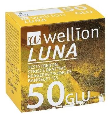 WELLION LUNA 50 STRIPS STRISCE PER MISURAZIONE GLICEMIA - Farmacia Rossi2 - Farmacia Rossi 