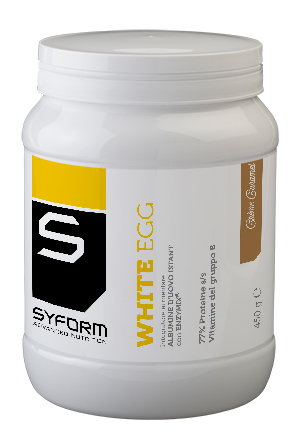WHITE EGG INTEGRATORE IN POLVERE AL GUSTO DI CREME CARAMEL 450 G - Farmacia Rossi2 - Farmacia Rossi 