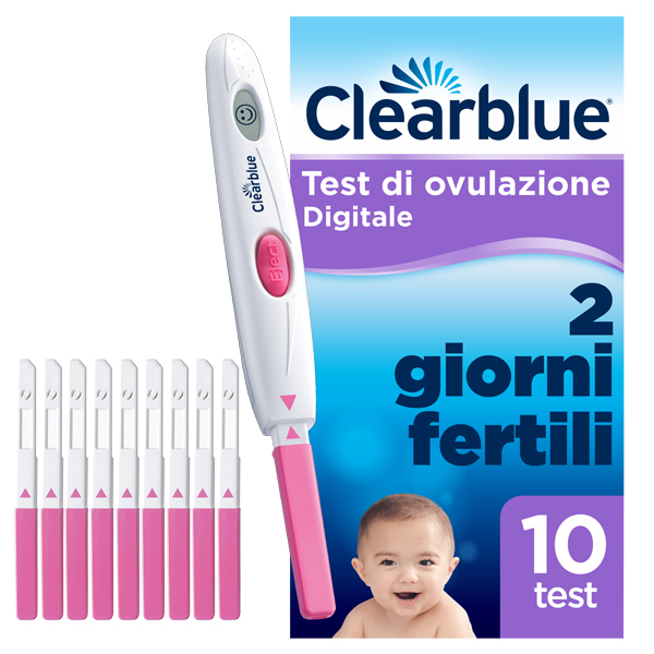 TEST DI OVULAZIONE CLEARBLUE DIGITALE 10 PEZZI - Farmacia Rossi2 - Farmacia Rossi 