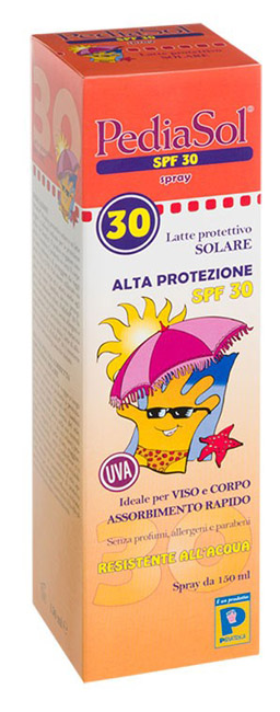 PEDIASOL SPF 30 LATTE SOLARE SPRAY 150 ML - Farmacia Rossi2 - Farmacia Rossi 