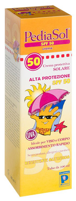 PEDIASOL SPF 50 CREMA SOLARE 100 ML - Farmacia Rossi2 - Farmacia Rossi 