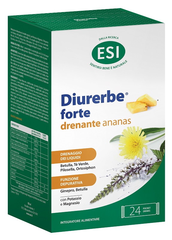 ESI DIURERBE FORTE POCKET DRINK ANANAS 24 X 20 ML - Farmacia Rossi2 - Farmacia Rossi 