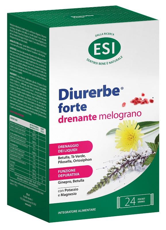 ESI DIURERBE FORTE POCKET DRINK MELOGRANO 24 X 20 ML - Farmacia Rossi2 - Farmacia Rossi 