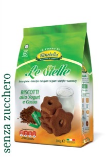 FARABELLA BISCOTTI LE STELLE ALLO YOGURT E CACAO SENZA ZUCCHERO 300 G - Farmacia Rossi2 - Farmacia Rossi 