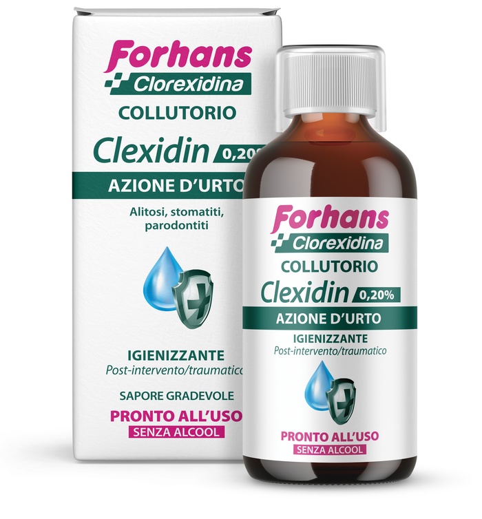FORHANS CLEXIDIN 0,20 SENZA ALCOOL 200 ML - Farmacia Rossi2 - Farmacia Rossi 
