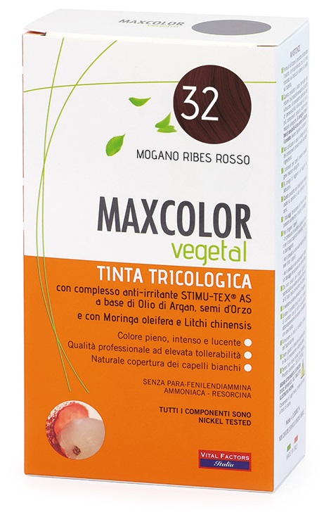 MAX COLOR VEGETAL 32 MOGANO RIBES ROSSO 140 ML - Farmacia Rossi2 - Farmacia Rossi 