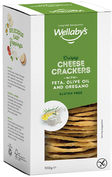 WELLABY'S CRACKERS FETA OLIVE OLIO & ORIGANO 100 G - Farmacia Rossi2 - Farmacia Rossi 