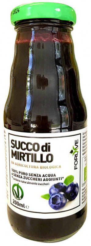 SUCCO DI MIRTILLO BIO 200 ML - Farmacia Rossi2 - Farmacia Rossi 