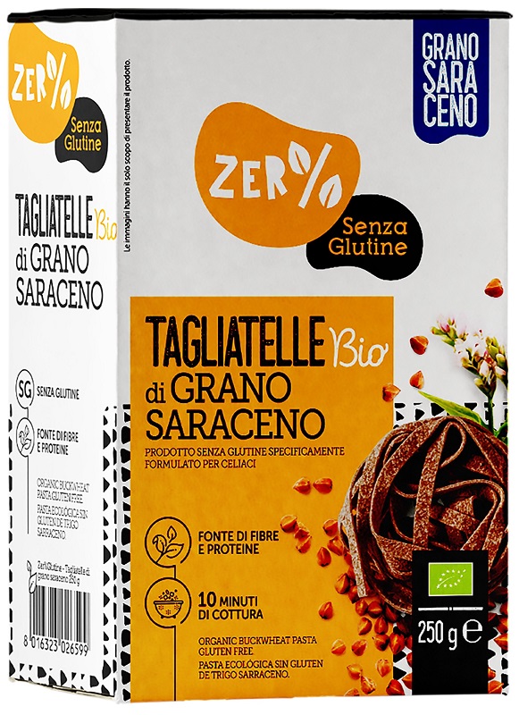 ZERO% GLUTINE TAGLIATELLE A NIDO DI GRANO SARACENO INTEGRALESENZA GLUTINE BIO 250 G - Farmacia Rossi2 - Farmacia Rossi 