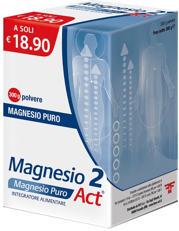 MAGNESIO 2 ACT PURO POLVERE 300 G - Farmacia Rossi2 - Farmacia Rossi 