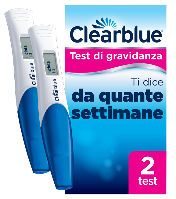 TEST DI GRAVIDANZA CLEARBLUE CON INDICATORE DELLE SETTIMANE 2 PEZZI - Farmacia Rossi2 - Farmacia Rossi 
