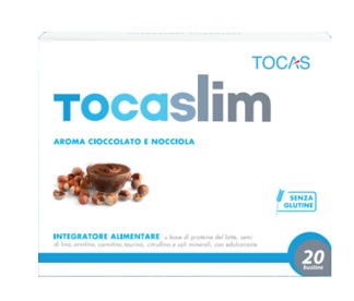 TOCASLIM CREMA DI CIOCCOLATO E NOCCIOLA 20 BUSTE DA 18 G - Farmacia Rossi2 - Farmacia Rossi 