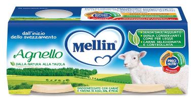 MELLIN OMOGENEIZZATO AGNELLO 2 PEZZI X 80 G - Farmacia Rossi2 - Farmacia Rossi 