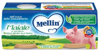 MELLIN OMOGENEIZZATO MAIALE CON VERDURE 2 PEZZI X 80 G - Farmacia Rossi2 - Farmacia Rossi 