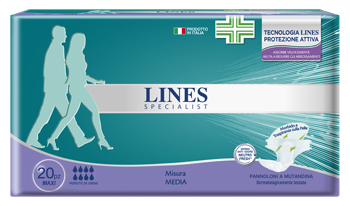 LINES SPECIALIS PANNOLONE A MUTANDINA MAXI MEDIA FARMA 20 PEZZI - Farmacia Rossi2 - Farmacia Rossi 