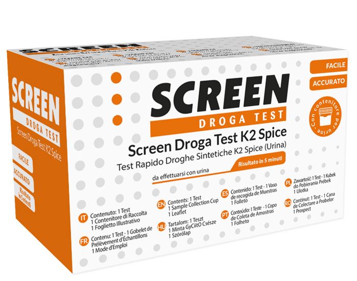 DROGA TEST CHE RILEVA UNA SOSTANZA K2/SPICE DROGHE SINTETICHE SCREEN DROGA TEST K2/SPICE URINA - Farmacia Rossi2 - Farmacia Rossi 