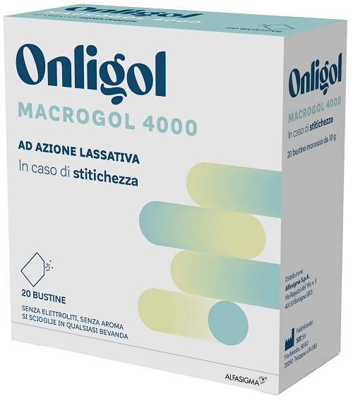 ONLIGOL MACROGOL 4000 20 BUSTINE 10 G SENZA ZUCCHERO - Farmacia Rossi2 - Farmacia Rossi 