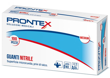 PRONTEX GUANTO IN NITRILE SENZA POLVERE M 7/8 100 PEZZI - Farmacia Rossi2 - Farmacia Rossi 