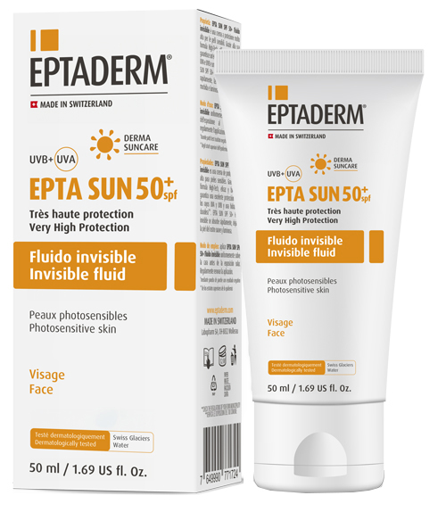 EPTA SUN SPF50+ FLUIDO INVISIBILE 50 ML - Farmacia Rossi2 - Farmacia Rossi 