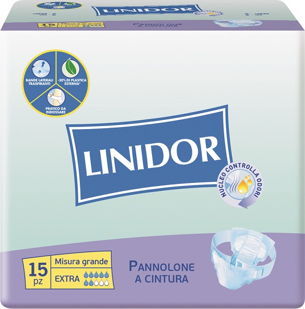 PANNOLONE LINIDOR A CINTURA EXTRA MISURA GRANDE 15 PEZZI - Farmacia Rossi2 - Farmacia Rossi 