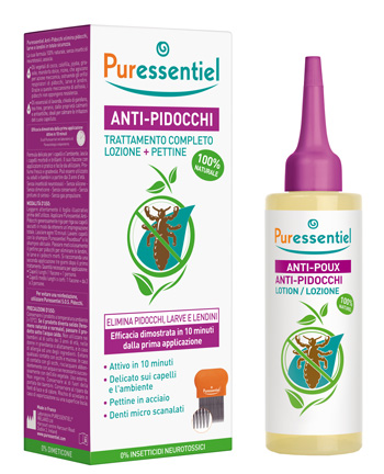 LOZIONE ANTIPIDOCCHI 100 ML + PETTINE PURESSENTIEL - Farmacia Rossi2 - Farmacia Rossi 