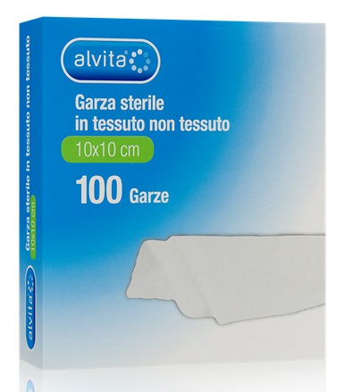 ALVITA GARZA STERILE IN TESSUTO NON TESSUTO 10X10CM 100 PEZZI - Farmacia Rossi2 - Farmacia Rossi 