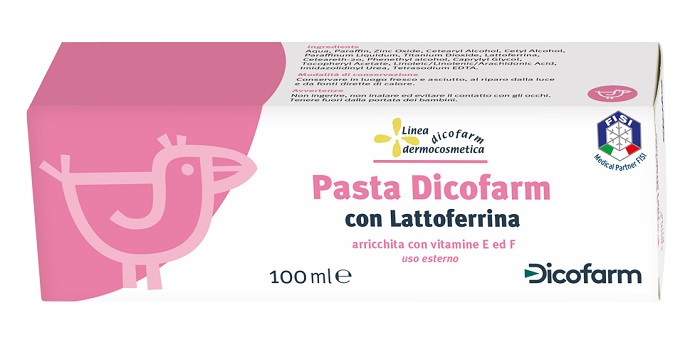 DICOFARM PASTA CON LATTOFERRINA PELLI DELICATE 100 ML - Farmacia Rossi2 - Farmacia Rossi 