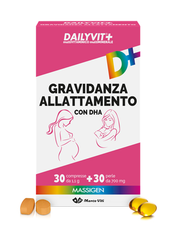 MASSIGEN GRAVIDANZA ALLATTAMENTO CON ACIDO FOLICO MULTIVITAMINICO E MULTIMINERALE 30 COMPRESSE RIVESTITE DA 1,1 G + 30 PERLE DA 700 MG - Farmacia Rossi2 - Farmacia Rossi 