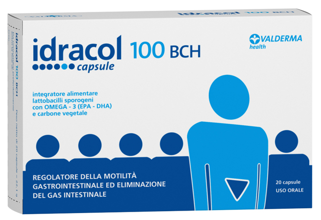 IDRACOL 100 BCH INTEGRATORE ALIMENTARE STIPSI E TRANSITO INTESTINALE ASTUCCIO 20 CAPSULE - Farmacia Rossi2 - Farmacia Rossi 