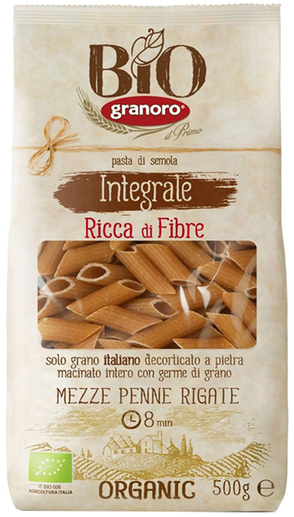 BIOLOGICA INTEGRALE GRANORO MEZZE PENNE RIGATE 500 G - Farmacia Rossi2 - Farmacia Rossi 
