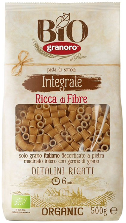 BIOLOGICA INTEGRALE GRANORO DITALINI RIGATI 500 G - Farmacia Rossi2 - Farmacia Rossi 