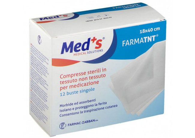 GARZA COMPRESSA MEDS TESSUTO NON TESSUTO 18X40CM 12 PEZZI SSR - Farmacia Rossi2 - Farmacia Rossi 