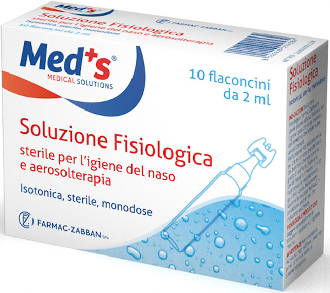 MEDS SOLUZIONE FISIOLOGICA STERILE ASTX10 FL 2ML - Farmacia Rossi2 - Farmacia Rossi 