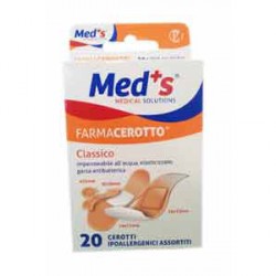 CEROTTO MEDS STRIPS POLIURETANO IPOALLERGENICO CLASSICO ASSORTITI 20 PEZZI - Farmacia Rossi2 - Farmacia Rossi 