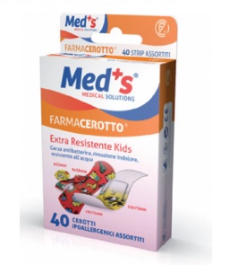 CEROTTO MEDS STRIPS KIDS IPOALLERGENICO ASSORTITI 40 PEZZI - Farmacia Rossi2 - Farmacia Rossi 