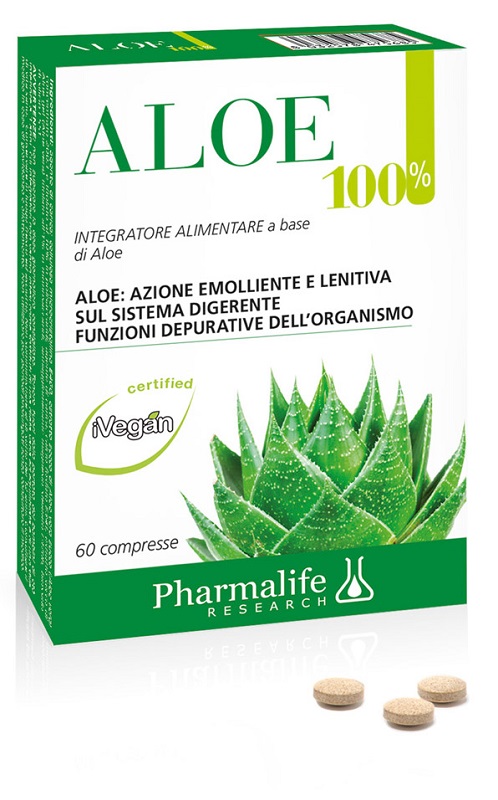 ALOE 100% INTEGRATORE ALIMENTARE 60 COMPRESSE - Farmacia Rossi2 - Farmacia Rossi 