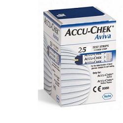 STRISCE MISURAZIONE GLICEMIA ACCU-CHEK AVIVA BRK RETAIL 25 PEZZI - Farmacia Rossi2 - Farmacia Rossi 