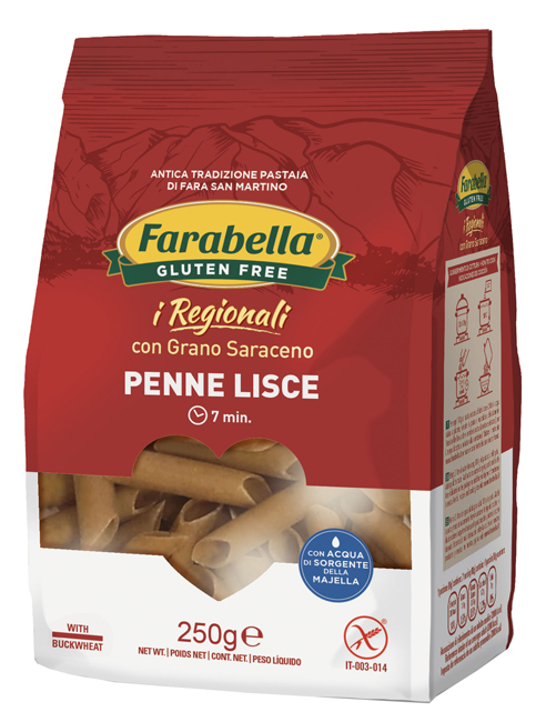 FARABELLA PENNE LISCE GRANO SARACENO 250 G - Farmacia Rossi2 - Farmacia Rossi 