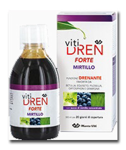 VITIDREN FORTE MIRTILLO SOLUZIONE 300 ML CON TAPPO DOSATORE - Farmacia Rossi2 - Farmacia Rossi 