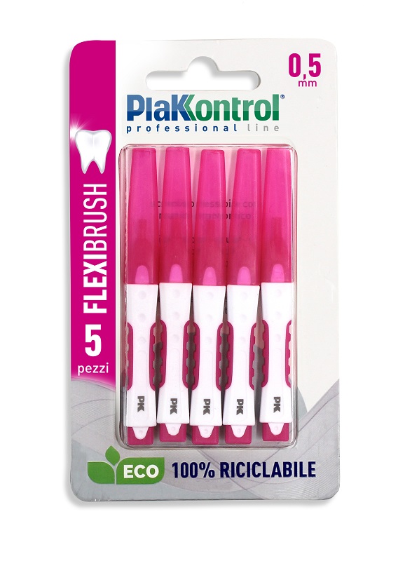 PLAKKONTROL SCOVOLINO INTERDENTALE FLEXI BRUSH05 BLISTER 5 PEZZI - Farmacia Rossi2 - Farmacia Rossi 