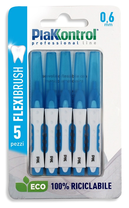 PLAKKONTROL SCOVOLINO INTERDENTALE FLEXI BRUSH06 BLISTER 5 PEZZI - Farmacia Rossi2 - Farmacia Rossi 