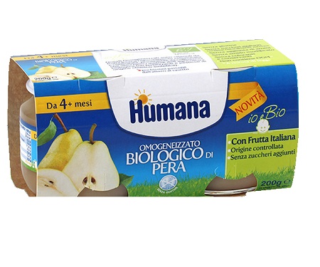 HUMANA OMOGENEIZZATO PERA BIO 2 VASETTI 100 G - Farmacia Rossi2 - Farmacia Rossi 