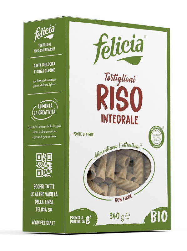 FELICIA BIO RISO INTEGRALE TORTIGLIONI 340 G - Farmacia Rossi2 - Farmacia Rossi 