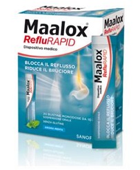 SOSPENSIONE ORALE MAALOX REFLURAPID 20 BUSTINE MONODOSE DA 10 ML - Farmacia Rossi2 - Farmacia Rossi 